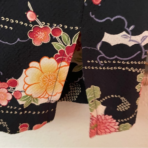 Naturally Petite Asian Floral Vest Artsy Hawaii Oriental Women's Sz L B33 - Picture 4 of 13